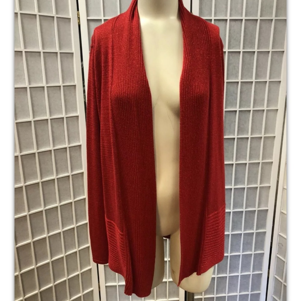 Studio Works, sweater, red, Coatigan, size M.: